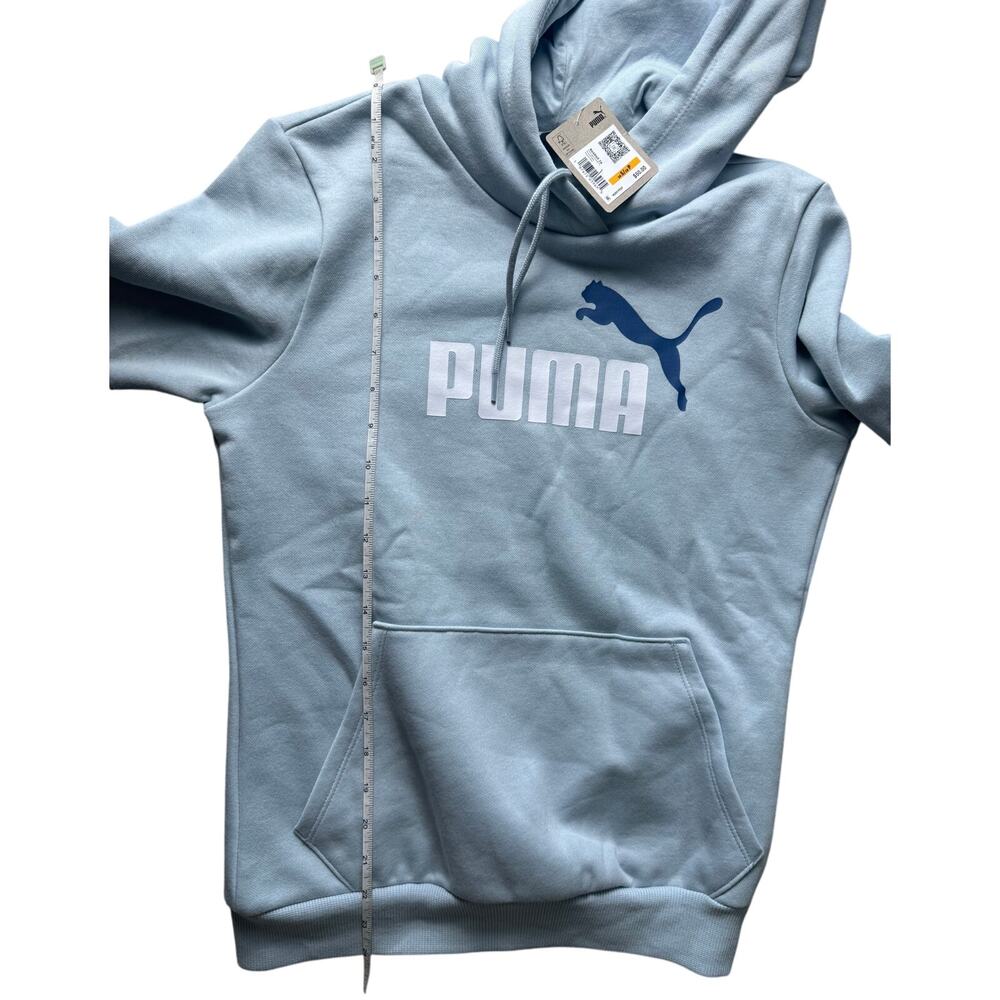 Puma Women's Essential+ Logo Fleece Hoodie NWT FROSTED DEW SIZE S - Picture 9 of 9
